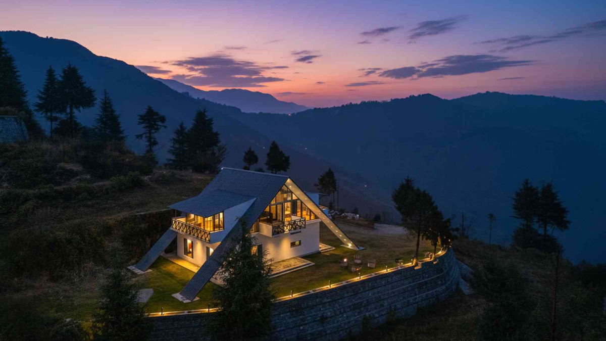StayVista at The Edge of Sky Cliffside Luxury Villa Architecture